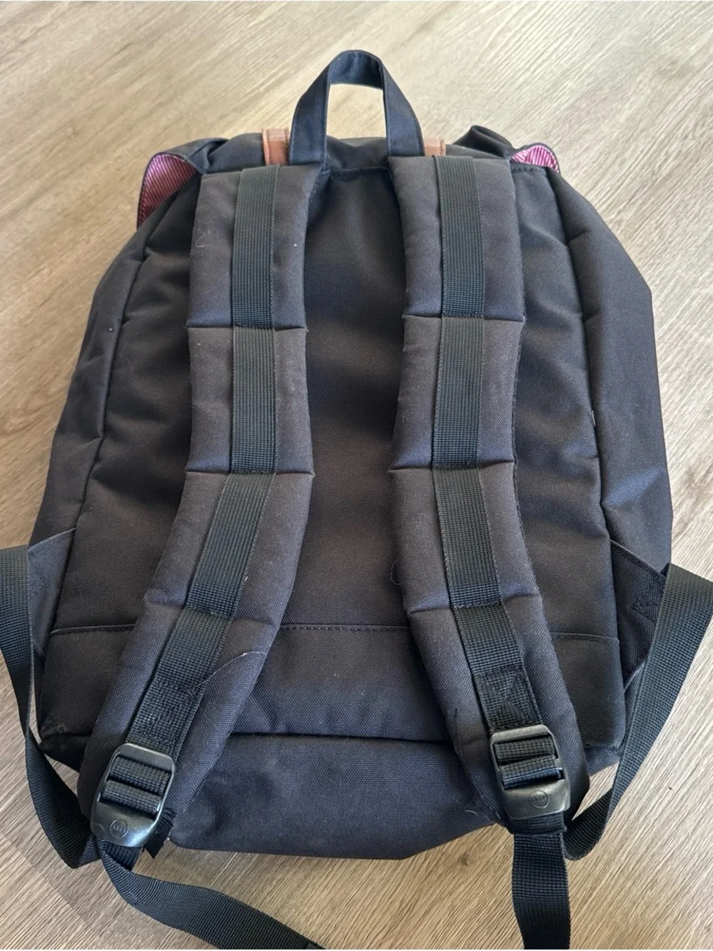 Herschel Supply Company Heritage Black Backpack with Brown Trim
